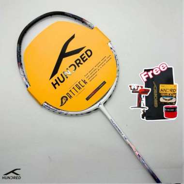 RAKET BADMINTON HUNDRED THUNDERBOLT 78 SUPERSONIC 78 Gram (5U) ORIGINAL LENGKAP BONUS Thunderbolt Wh