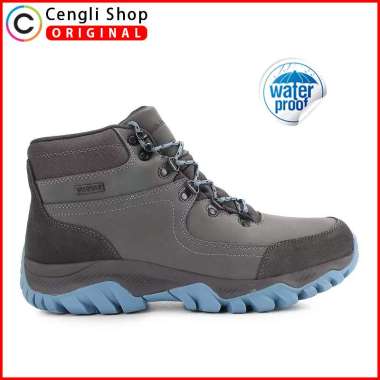 HUSH PUPPIES SEPATU BOOT PRIA ORIGINAL BOOTS KULIT WATERPROOF ABU GREY HM06