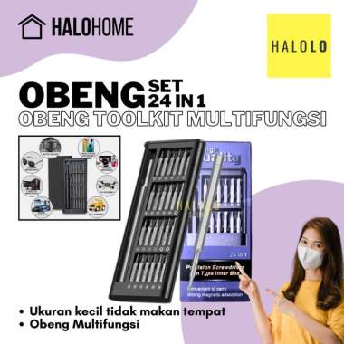 Obeng Set 24 in1 Obeng Set Magnetic Reparasi Handphone Laptop Jam Obeng Set Toolkit Multifungsi