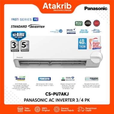 PANASONIC AC INVERTER 3/4 PK CS-PU7AKJ Si-Biru