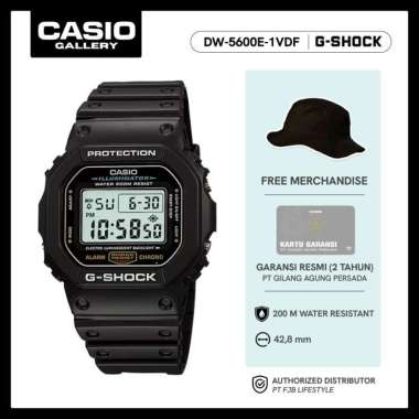 G-Shock Jam Tangan Pria DW-5600E-1VDF Original Water Resistant