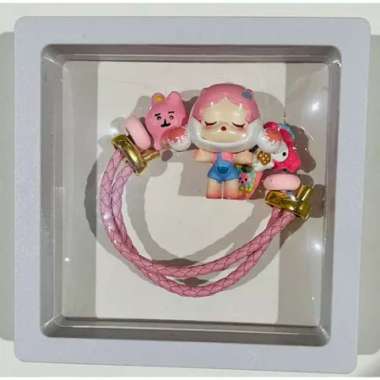 GELANG ORI POP MART BANGKOK READY STOK Gelang molly pink