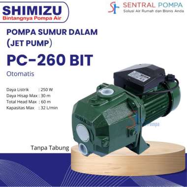 Shimizu PC-260 BIT Pompa Jet Pump 250 watt Tanpa Tabung Jetpam PC 260