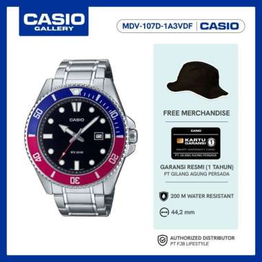 Casio MDV-107D-1A3VDF Original Jam Tangan Pria Analog Silver