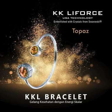 Gelang KK Liforce Topaz Bracelet Gelang Anti Radiasi Elektromagnetik