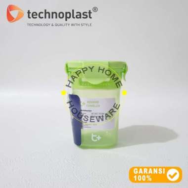 TECHNOPLAST T+ Active Sport Square Tumbler 300ml Botol Air Plastik Botol Minum Tutup Lock 300ml HIJA