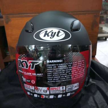 HELM KYT DJ MARU SOLID BLACK DOFF ORIGINAL XXL