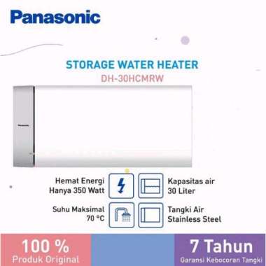 PANASONIC Water Heater Listrik Kapasitas 30 Liter 350 Watt DH-30HCMRW Garansi Resmi