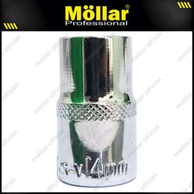 MOLLAR KS050 Mata Kunci Sok 14 mm 1/2" Inch 6PT Anak Shock Socket Wrench CRV