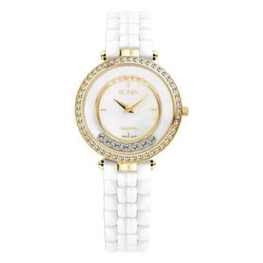 Jam Tangan Bonia Wanita 100% Original White Ceramic BNB10123-2257S