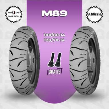 Paket Ban Tubles Motor HONDA PCX 150 MIZZLE M89 100/80 - 120/70 Ring 14