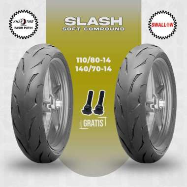 Ban Depan Belakang Tubles Motor YAMAHA AEROX SOFT COMPOUND SWALLOW SLASH Ring 14 SEPASANG DEPAN BELA