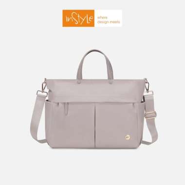 Tas Laptop 14 15 inch Bahu Selempang Nilon Oxford Anti-Air Wanita (T14-013-5521), Ukuran 15,6 inch L