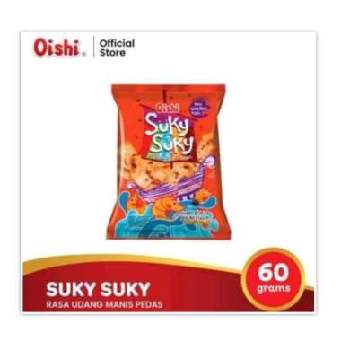 Oishi Suky Udang Pedas Manis 60 gr Kerupuk Snack Cemilan