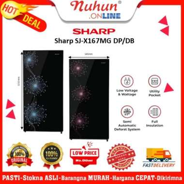 KULKAS SHARP SJ-X167MG-DP/DB