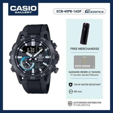 Jam Tangan Pria Casio Edifice ECB-40PB-1ADF Original Analog Digital