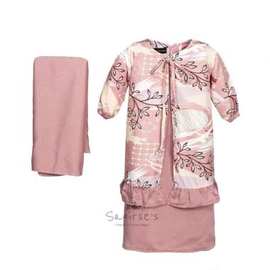 SAOIRSE'S Nadhira Set Gamis & Hijab Anak 2-8 Tahun Abaya Outer Anak Perempuan S Nadhira, Soft Pink