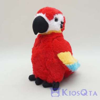 boneka burung kakatua macaw merah beo medium