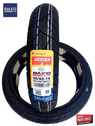 Aspira Maxio Techno Ban Tubeless Belakang 90/90-14 motor matic Beat Vario Mio