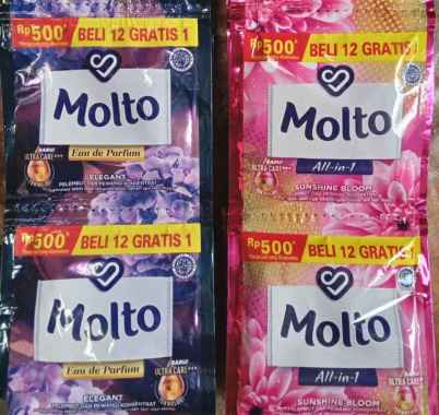 Jual Pewangi Pakaian sekali bilas 9ml Molto Sunshine Bloow elegant - Haaniyyakoe Molto Ungu