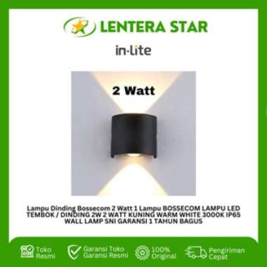 Lampu Dinding Bossecom 2 Watt 1 Lampu BOSSECOM LAMPU LED TEMBOK / DINDING 2 WATT KUNING WARM WHITE