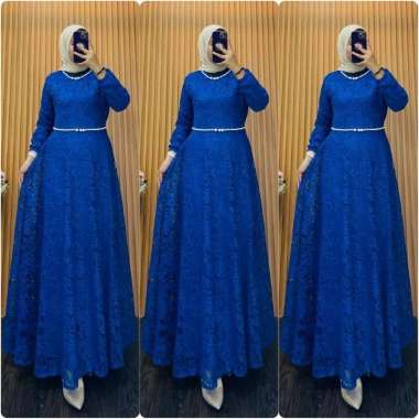 GAMIS BROKAT MUTIARA CANTIK DAN ELEGAN GAMIS BRUKAT PESTA PREMIUM MEWAH GROSIR ECERAN Ld120cm (Jumbo