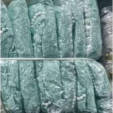 GAMIS BROKAT MUTIARA CANTIK DAN ELEGAN GAMIS BRUKAT PESTA PREMIUM MEWAH GROSIR ECERAN Ld110cm (Stand