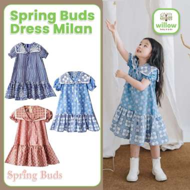Baju Dress Anak - Spring Buds Dress Milan uk. L Coklat