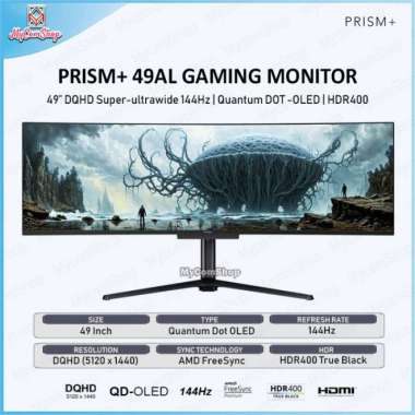 PRISM+ 49AL ULTRAWIDE QD-OLED CURVED GAMING MONITOR 49-INCH DQHD 144HZ HDR 400 AMD FREESYNC