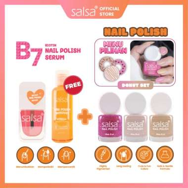 [BUY 1 GET 3] SALSA Pretty Nails Hero - Kutek Kuku Nail Polish dan Nail Serum | Nail Polish Food Ser