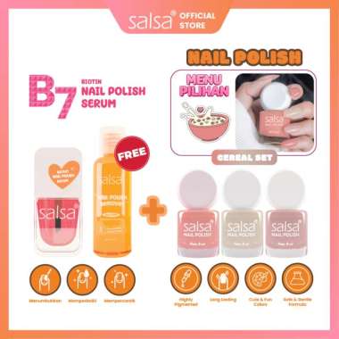 [BUY 1 GET 3] SALSA Pretty Nails Hero - Kutek Kuku Nail Polish dan Nail Serum | Nail Polish Food Ser