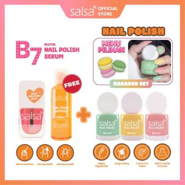 [BUY 1 GET 3] SALSA Pretty Nails Hero - Kutek Kuku Nail Polish dan Nail Serum | Nail Polish Food Ser