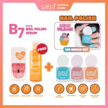 [BUY 1 GET 3] SALSA Pretty Nails Hero - Kutek Kuku Nail Polish dan Nail Serum | Nail Polish Food Ser