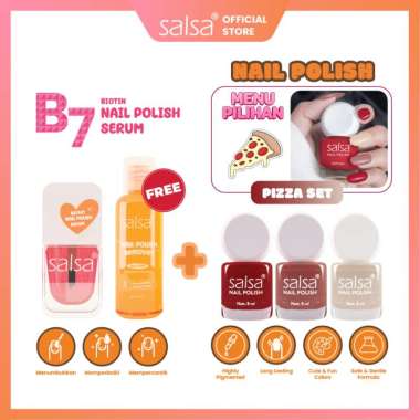 [BUY 1 GET 3] SALSA Pretty Nails Hero - Kutek Kuku Nail Polish dan Nail Serum | Nail Polish Food Ser