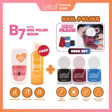 [BUY 1 GET 3] SALSA Pretty Nails Hero - Kutek Kuku Nail Polish dan Nail Serum | Nail Polish Food Ser