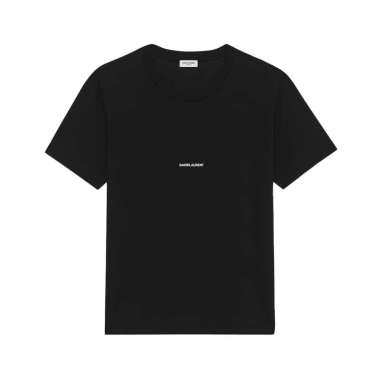Saint Laurent Logo Printed Rive Gauche T-Shirt Black XL Black