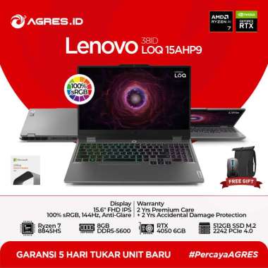 Lenovo LOQ 15AHP9 | Ryzen 7 8845HS RTX4050 8GB 512GB W11+OHS