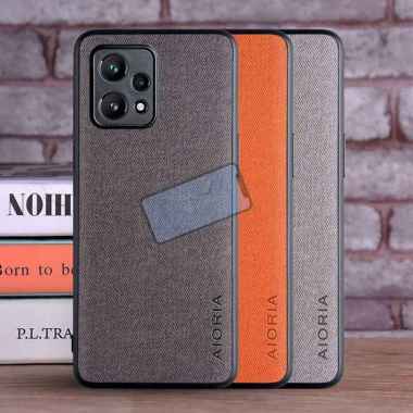 Case Realme 9 4G Case Aioria Textile Cloth Pattern Original Realme9 4G Case Black