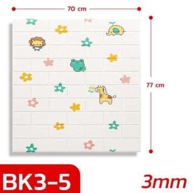 Wallpaper Dinding Foam 3d motif / Motif wallfoam Dekorasi Kamar murah 70x77cm Putih Polos