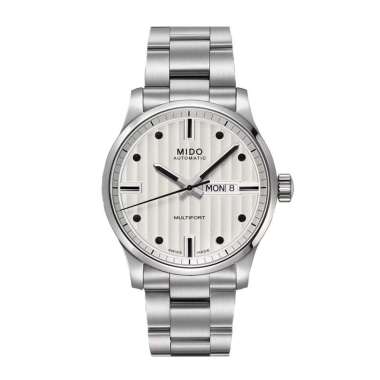 Jam Tangan Pria MIDO Multifort M0054301103180 Day Date Silver Dial Stainless Steel Strap