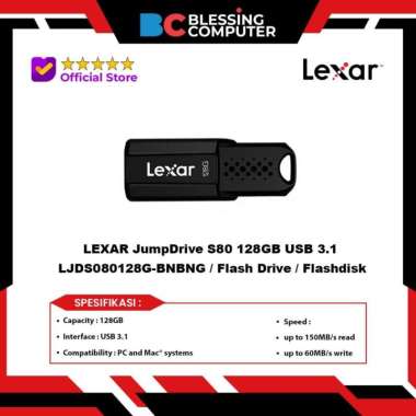 LEXAR JumpDrive S80 128GB USB 3.1 LJDS080128G-BNBNG / Flash Drive / Flashdisk