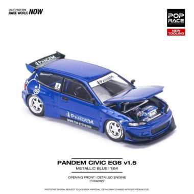 Pop Race Diecast Mobil Honda Civic EG6 V1.5 PR640127B