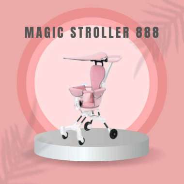 Stroller Anak Kreta Bayi Dorong Roda 4 Baby Multi Fungsi hitam polos