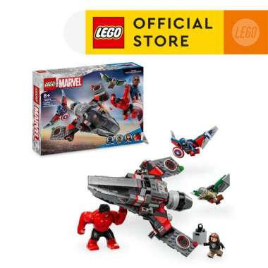 LEGO Super Heroes 76292 Captain America vs. Red Hulk Battle (223 Pieces), Building Block, Toys, Bric