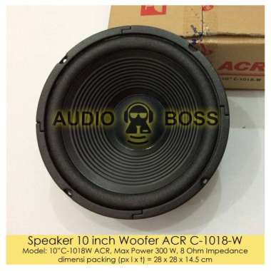 Speaker 10 inch 10" Woofer ACR C-1018W 300 Watt 300W