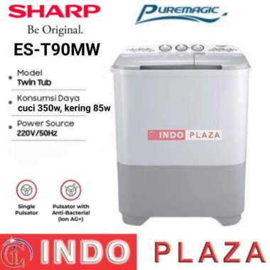 Mesin cuci 2 Tabung 9 kg SHARP ES-T90MW