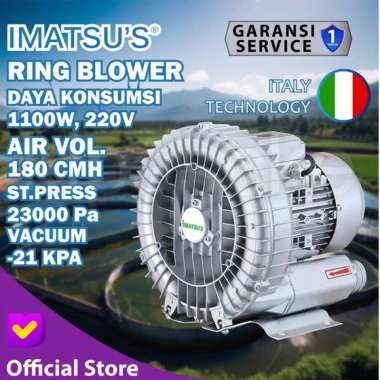 IMATSU'S Ring Blower RB-1100/3-NB-JX High Pressure Vakum Aerator IPAL