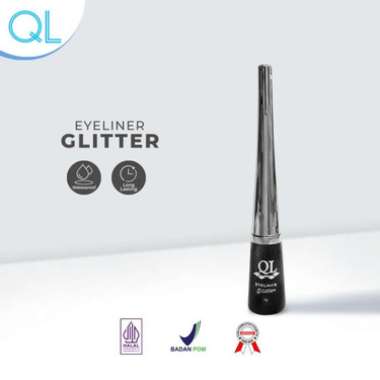 Ql Cosmetic Eyeliner Glitter Black - 4 ml