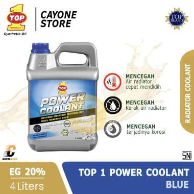 TOP 1 TOP1 Radiator Power Coolant 20% Anti Rust & Corrosion - Air Radiator Mobil 4 L Biru