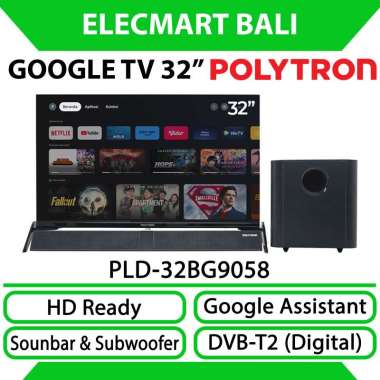 Google TV 32 Inch Polytron Soundbar & Subwoofer PLD-32BG9058